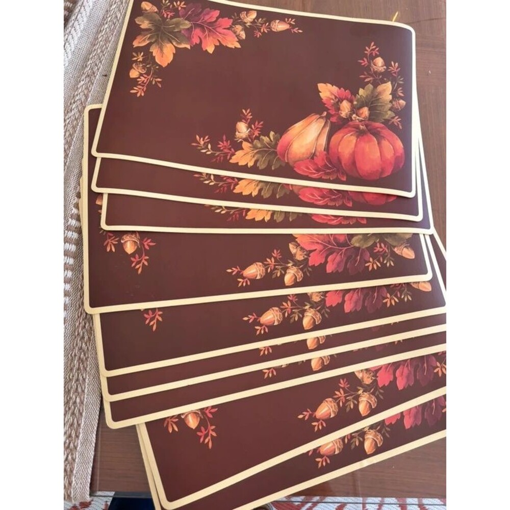 Nine vinyl placemats fall decor, autumn